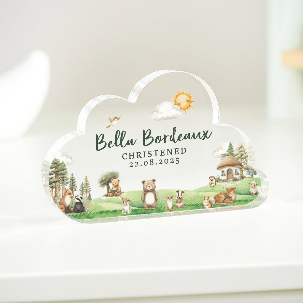 Personalised Christening & Baptism Acrylic Cloud Plaque