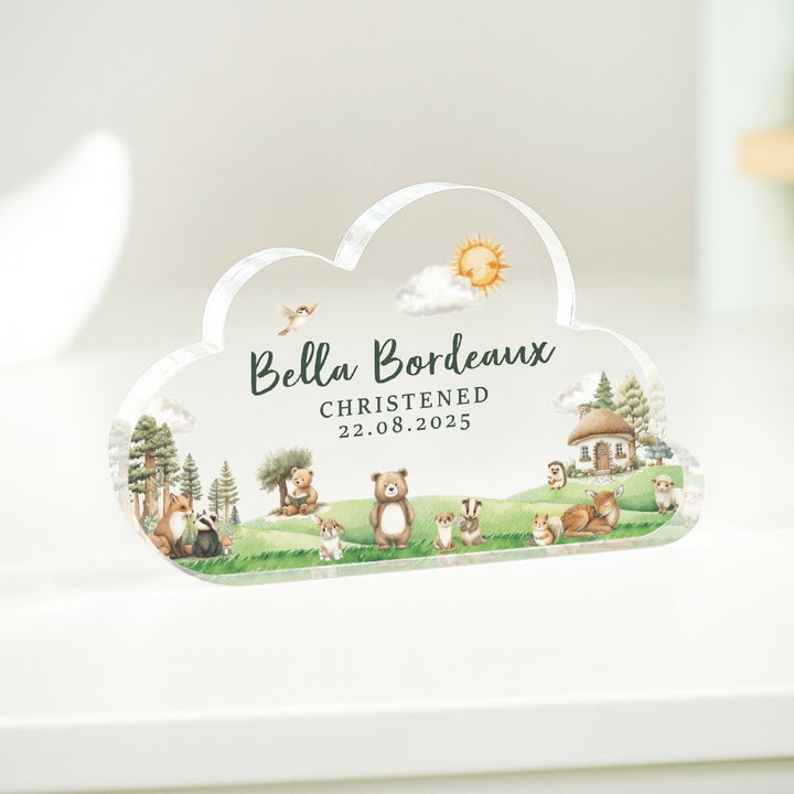 Personalised Christening & Baptism Acrylic Cloud Plaque