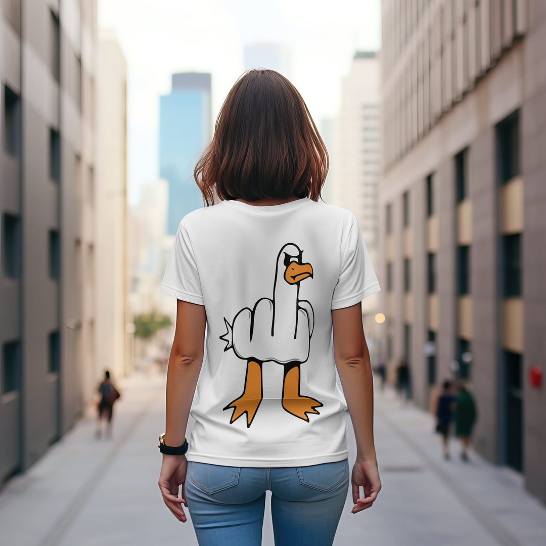 Duck You Unisex T - Shirt, Funny Middle Finger Duck Shirt, Funny Animal Angry Duck Shirt, Funny Gift for Duck Lovers, Funny Duck You Adult Tee - Gifts Handmade