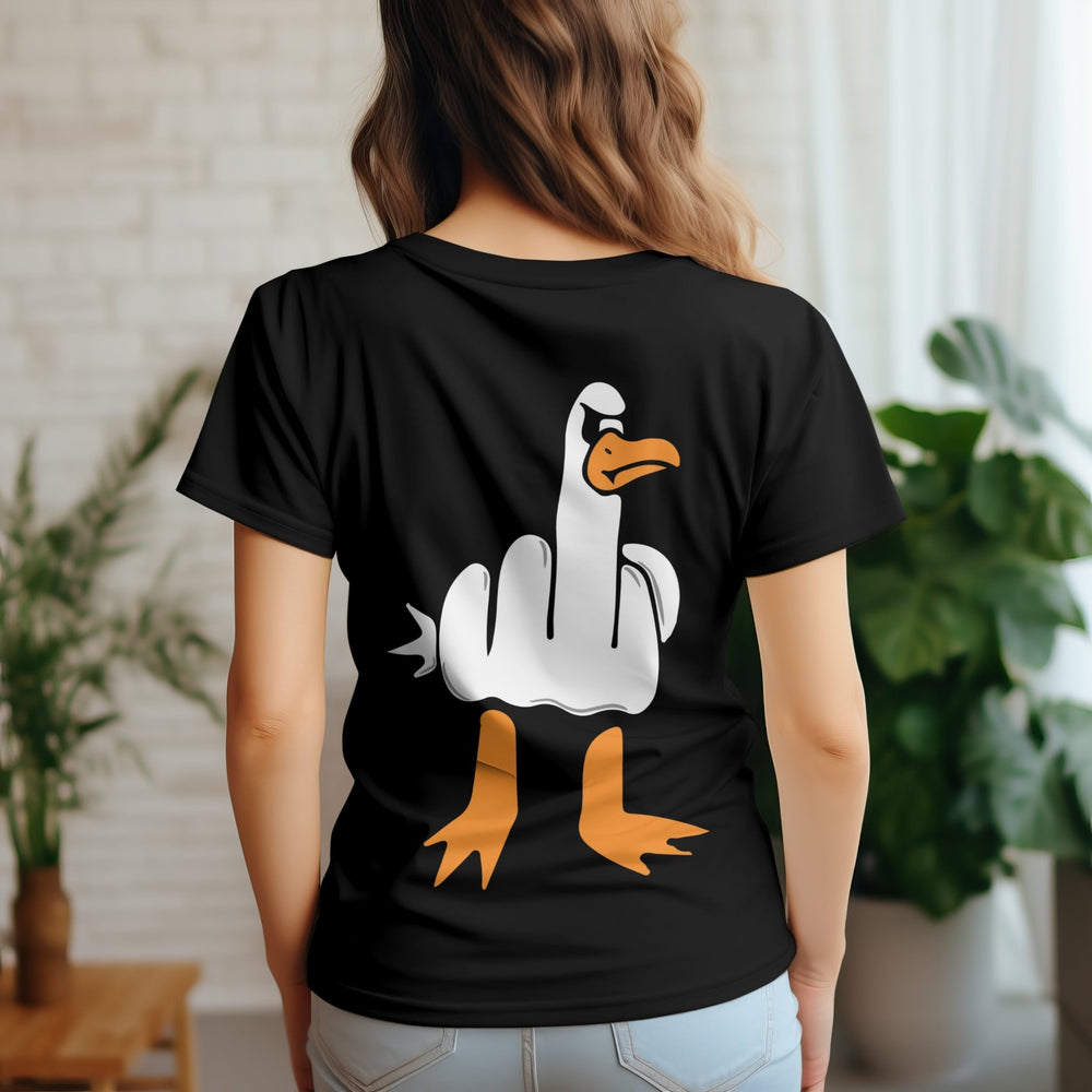 Duck You Unisex T - Shirt, Funny Middle Finger Duck Shirt, Funny Animal Angry Duck Shirt, Funny Gift for Duck Lovers, Funny Duck You Adult Tee - Gifts Handmade