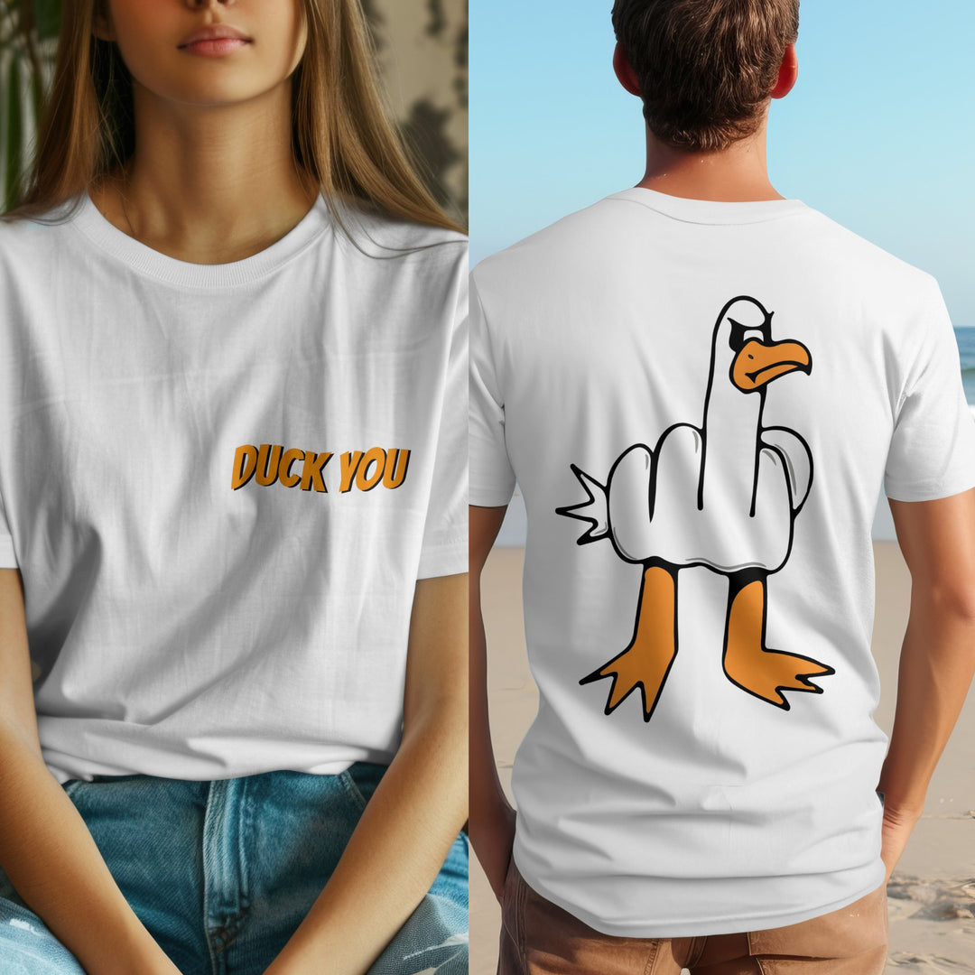 Duck You Unisex T-Shirt, Funny Middle Finger Duck Shirt, Funny Animal Angry Duck Shirt, Funny Gift for Duck Lovers, Funny Duck You Adult Tee - Gifts Handmade