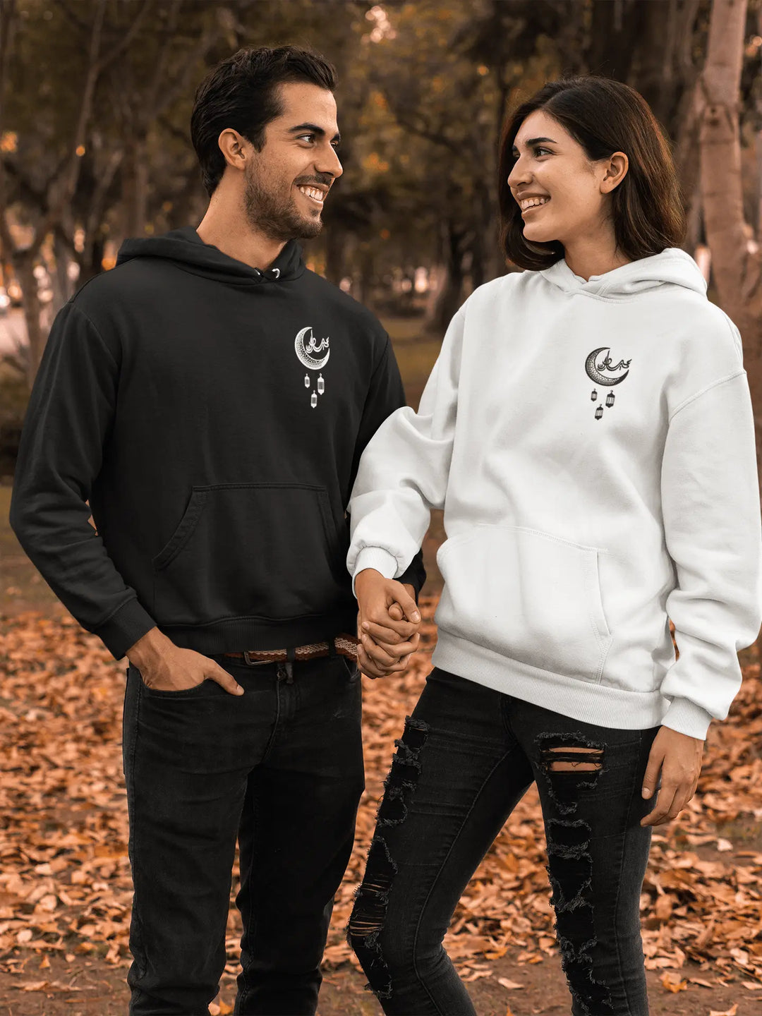 Personalised Eid Mubarak Embroidered Unisex Hoodie