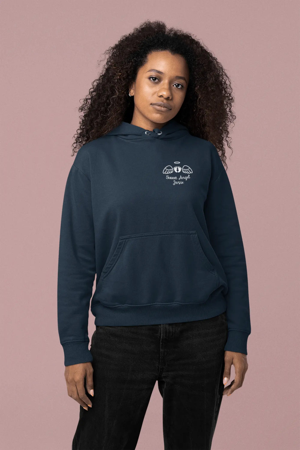 Embroidered Memorial In Sweet Angel Unisex Hoodie - Gifts Handmade