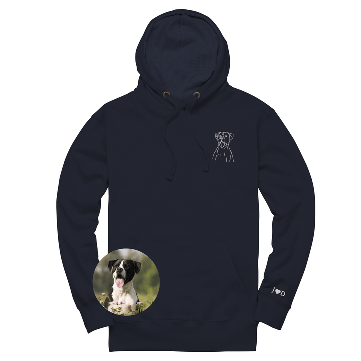 Embroidered Outline from Photo Unisex Hoodie - Gifts Handmade