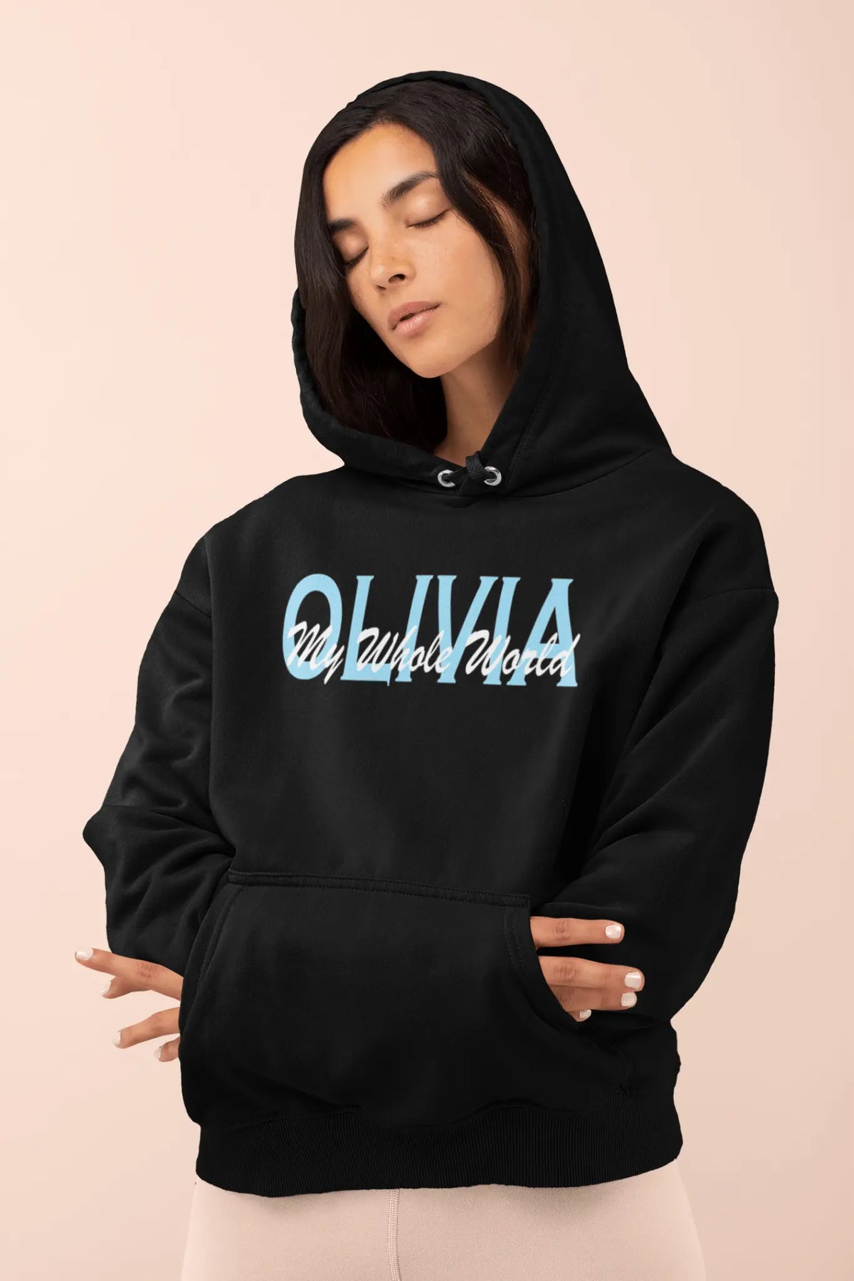 Overlapping Names Personalised Hoodie with Overlapping Names - Gifts Handmade UK ...