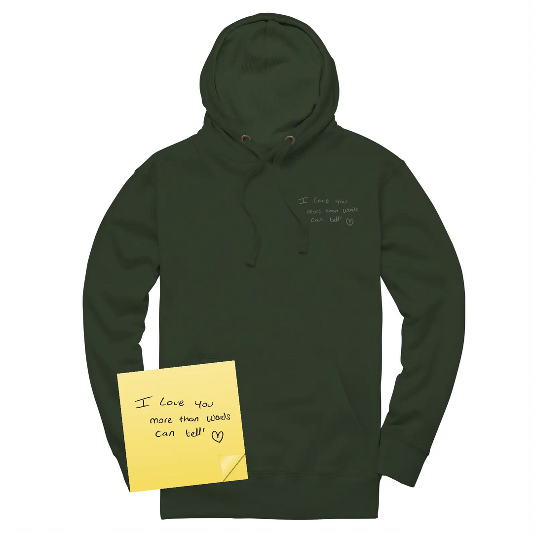 Personalised Handwritten Message Unisex Hoodie
