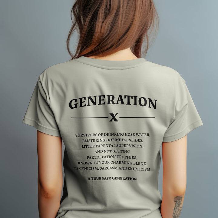 Generation X T - Shirt - Funny Gen X Tshirt - 90s Nostalgia Unisex Shirt - Raised on Hose Water and Neglect Nostalgia Shirt - Gifts Handmade