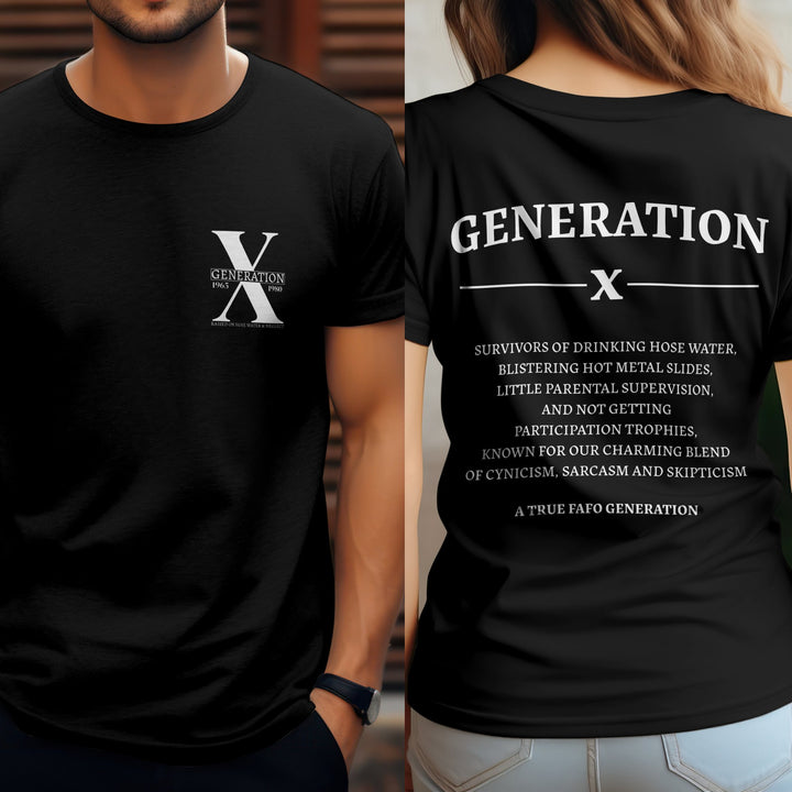 Generation X T-Shirt - Funny Gen X Tshirt - 90s Nostalgia Unisex Shirt - Raised on Hose Water and Neglect Nostalgia Shirt - Gifts Handmade