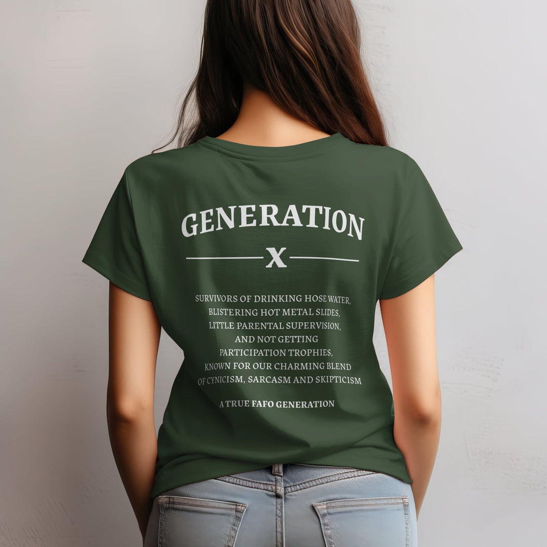 Generation X T - Shirt - Funny Gen X Tshirt - 90s Nostalgia Unisex Shirt - Raised on Hose Water and Neglect Nostalgia Shirt - Gifts Handmade