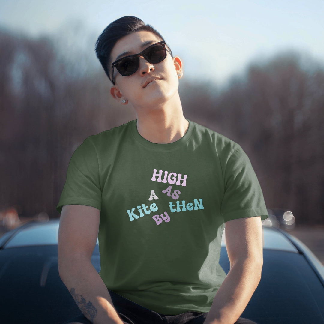 High As A Kite By Then Unisex T-Shirt, Funny Saying Tee Shirt, Funny Quote Unisex Graphic Tee, Adult Humor T-Shirt, High As A Kite T-Shirt - Gifts Handmade