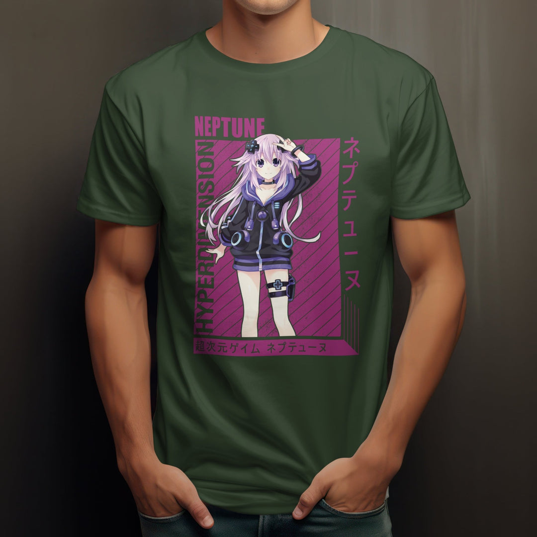 Hyperdimension Neptunia - Neptune T-Shirt - Gifts Handmade