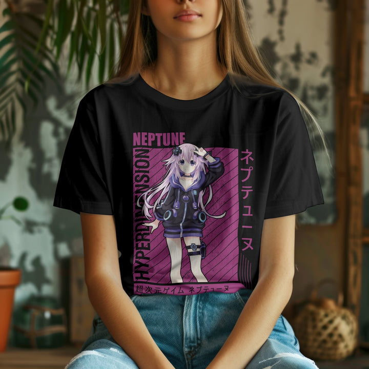 Hyperdimension Neptunia - Neptune T-Shirt - Gifts Handmade