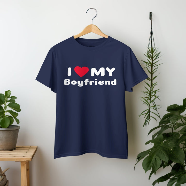 I Heart My Girlfriend Boyfriend Unisex T - Shirt - Matching Couple Valentines T - Shirt - I Love My Girlfriend T - shirt - I Love My Boyfriend Shirt - Gifts Handmade