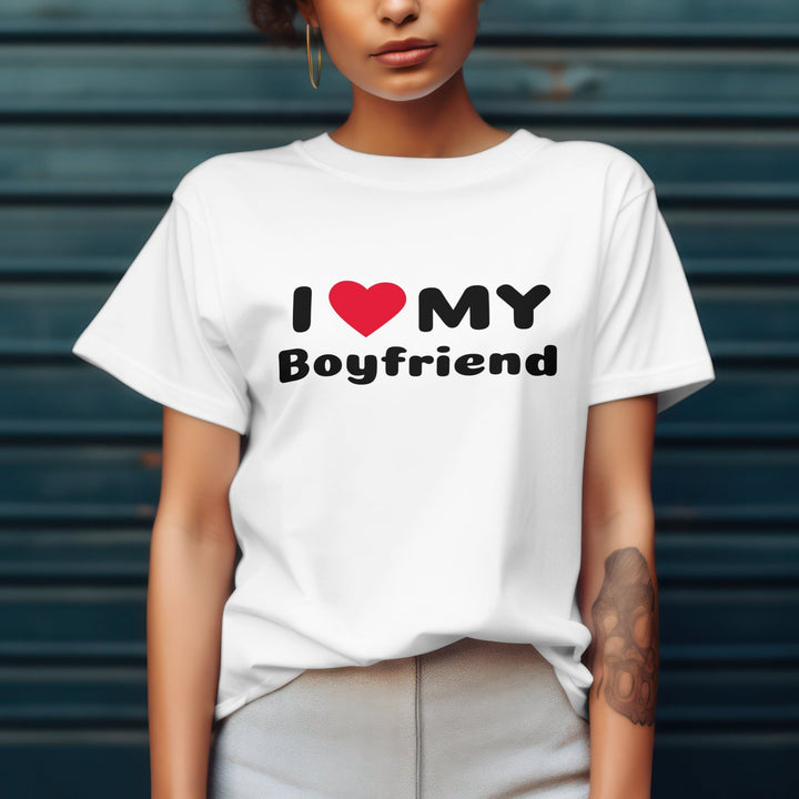 I Heart My Girlfriend Boyfriend Unisex T - Shirt - Matching Couple Valentines T - Shirt - I Love My Girlfriend T - shirt - I Love My Boyfriend Shirt - Gifts Handmade