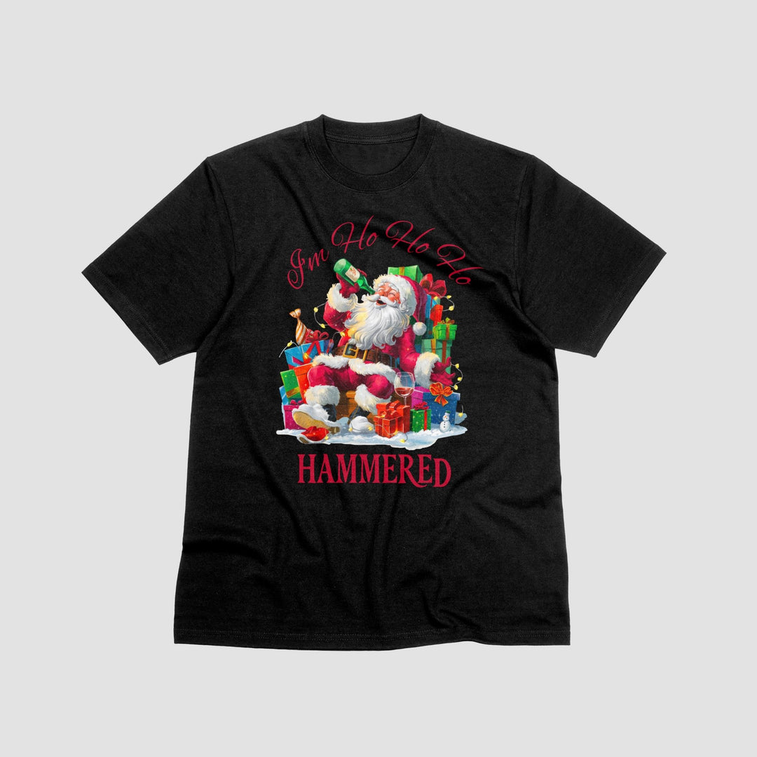 I'm Ho Ho Ho Hammered Unisex T-Shirt, Funny Christmas Tee Shirt, Family Christmas Gift, Funny Christmas Drinking Santa Ho Ho Ho T-Shirt - Gifts Handmade