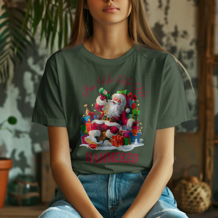 I'm Ho Ho Ho Hammered Unisex T-Shirt, Funny Christmas Tee Shirt, Family Christmas Gift, Funny Christmas Drinking Santa Ho Ho Ho T-Shirt - Gifts Handmade