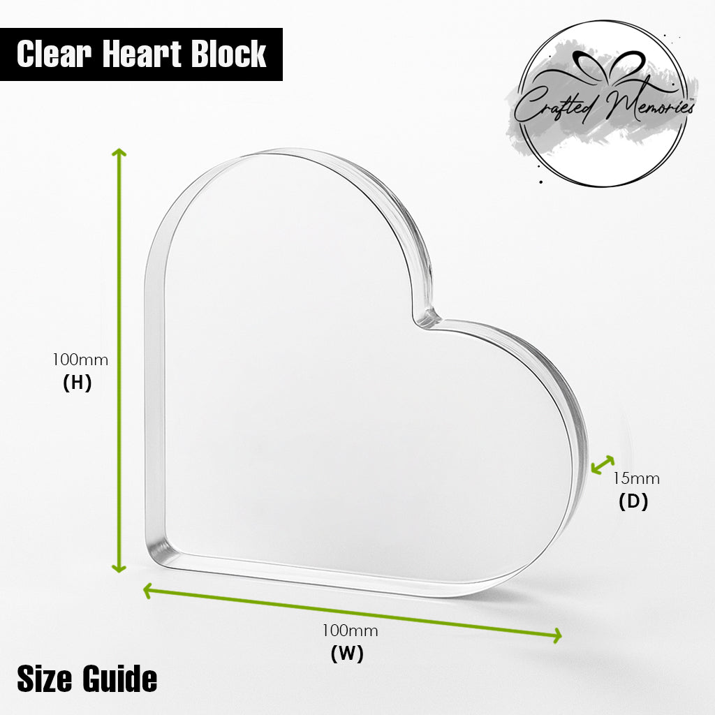 Personalised Wedding/Anniversary Calendar Acrylic Heart Plaque