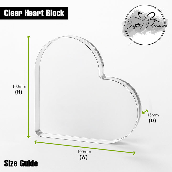 Personalised Wedding/Anniversary Calendar Acrylic Heart Plaque