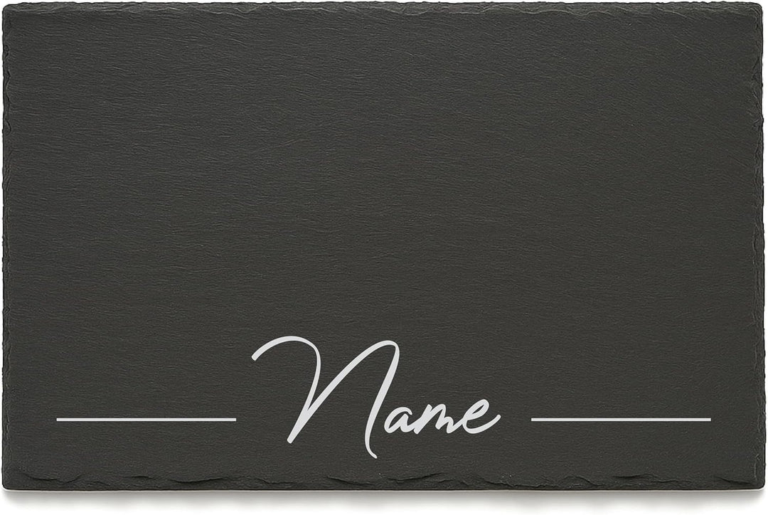 Engraved Rectangular Natural Slate Placemat - Name