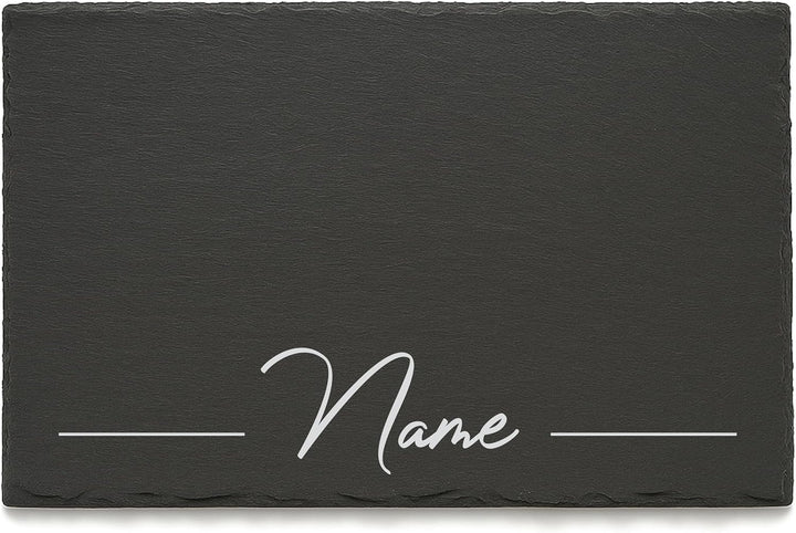 Engraved Rectangular Natural Slate Placemat - Name