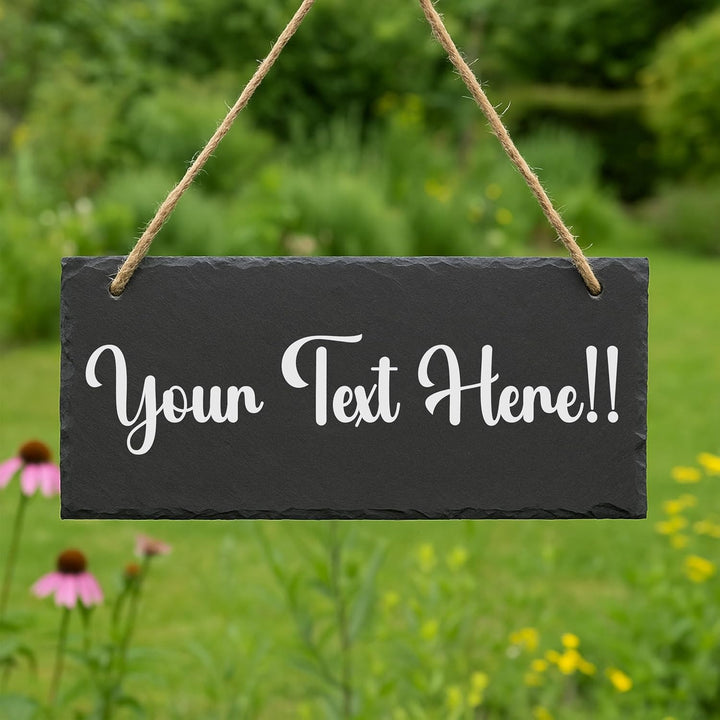 Personalised Slate Garden Sign 25x10cm