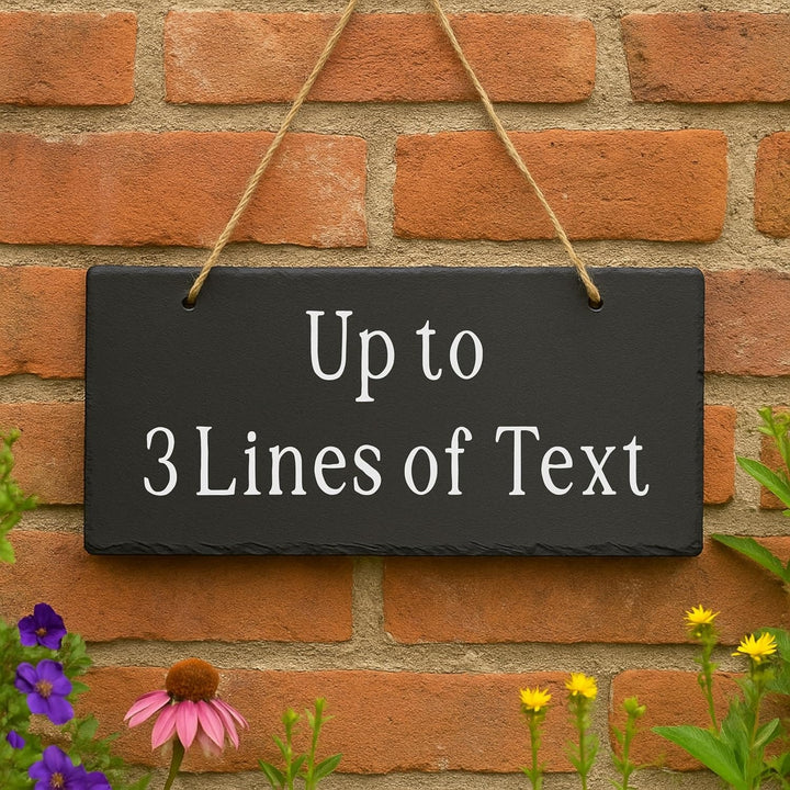 Personalised Slate Garden Sign 25x10cm