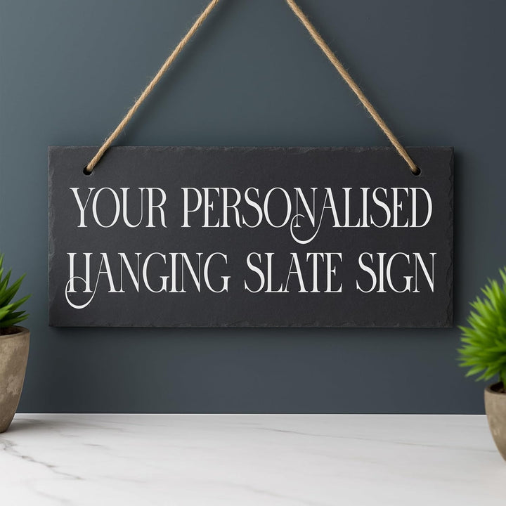 Personalised Large Slate Garden Sign 30x12cm