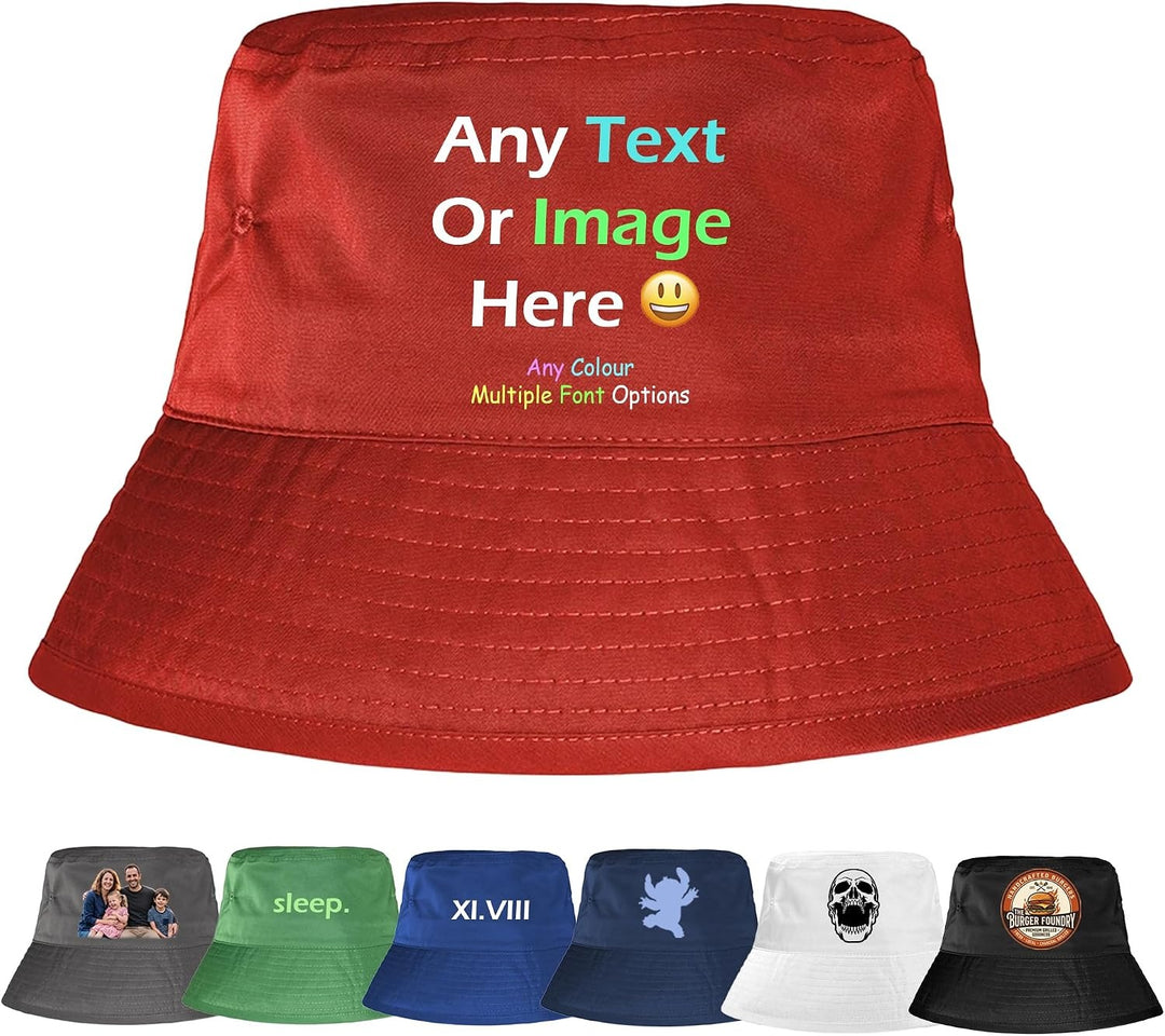 Personalized Bucket Hat Custom Text and Image for Summer