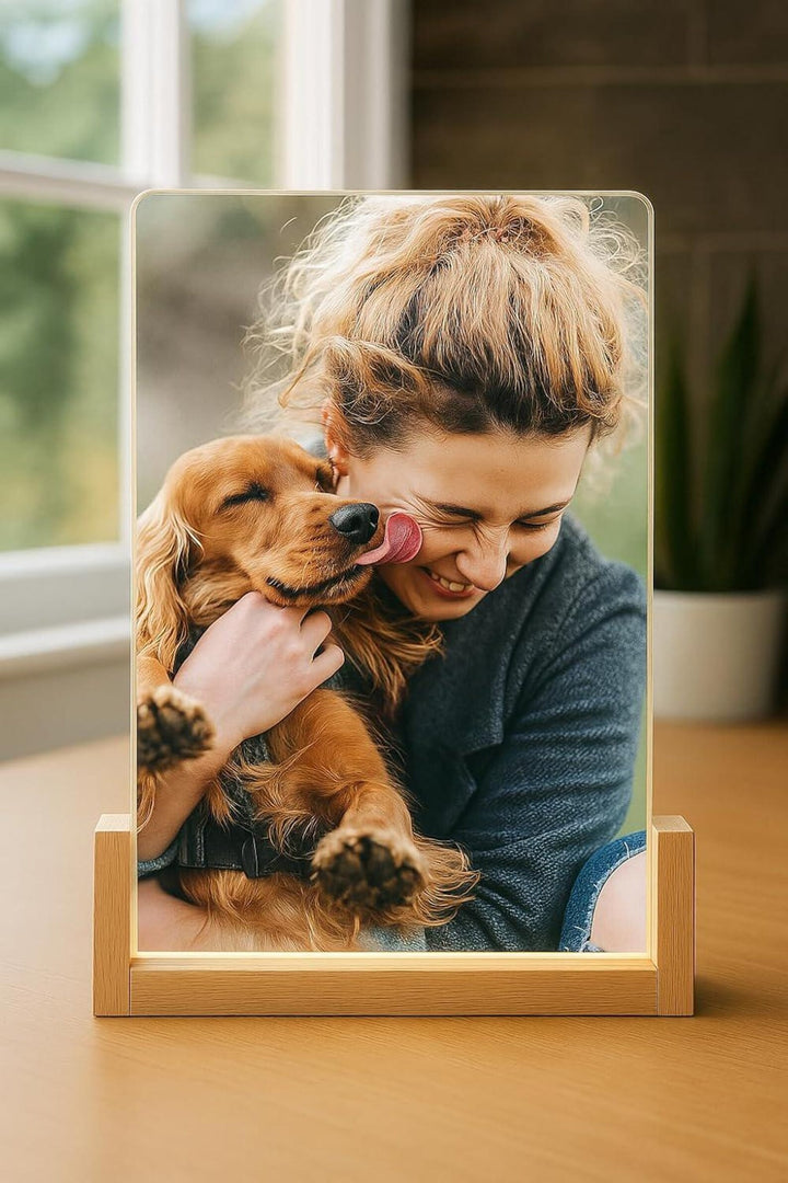 Personalised A5 Full Photo Acrylic Plaque - Powered by USB