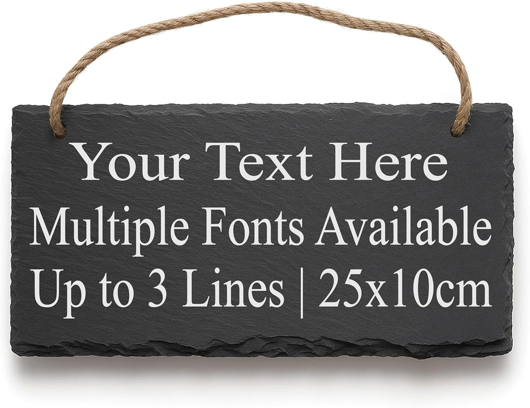 Personalised Slate Garden Sign 25x10cm