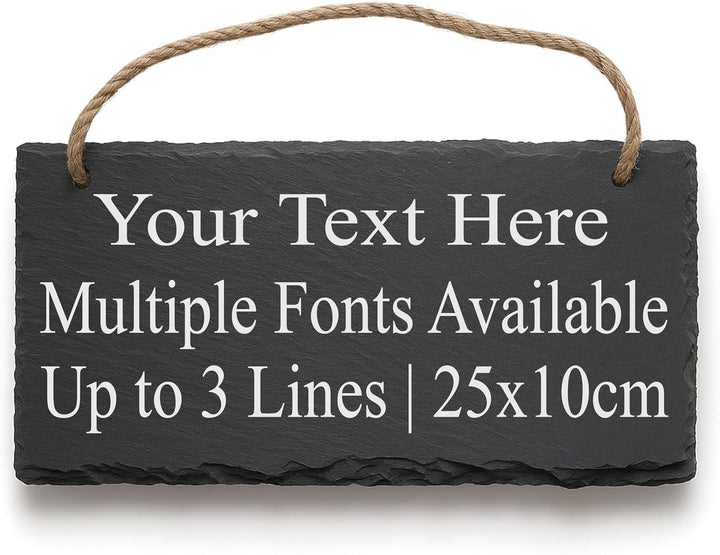 Personalised Slate Garden Sign 25x10cm