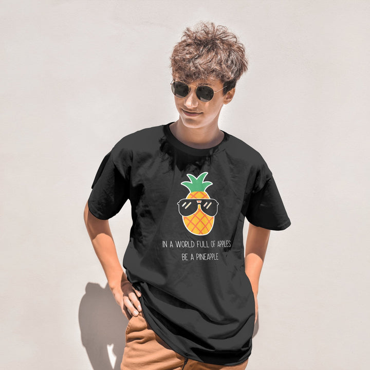 In A World Full Of Apples Be A Pineapple Unisex T - Shirt, Fruit Graphic Tee, Funny Pineapple Shirt, Funny Unisex T - Shirt, Summer Fruit Shirt - Gifts Handmade