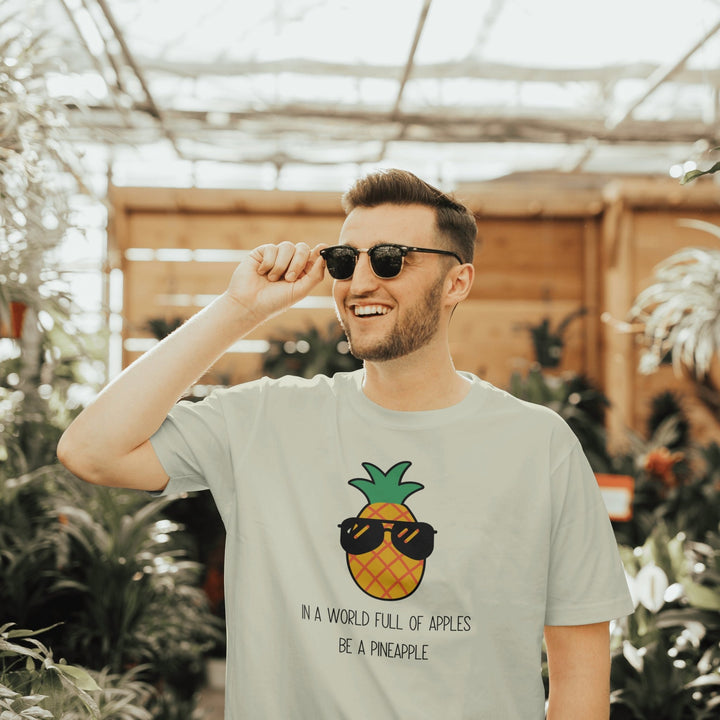 In A World Full Of Apples Be A Pineapple Unisex T - Shirt, Fruit Graphic Tee, Funny Pineapple Shirt, Funny Unisex T - Shirt, Summer Fruit Shirt - Gifts Handmade