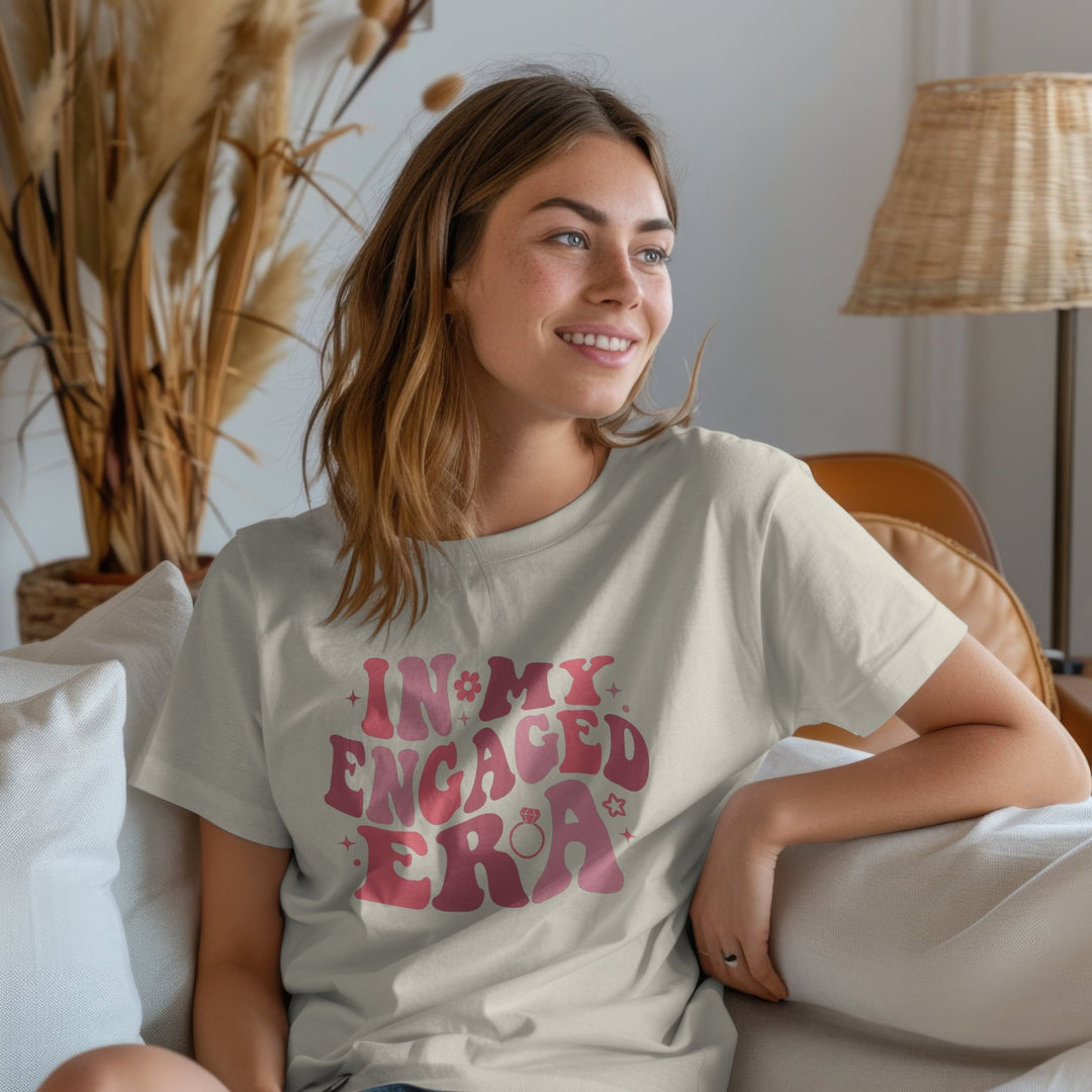 In My Engaged Era Unisex T - Shirt, Engagement Gift for New Wife, Future Bride Tee Shirt, Bachelorette Bride T - Shirt, Bridal Shower Tee Gift - Gifts Handmade