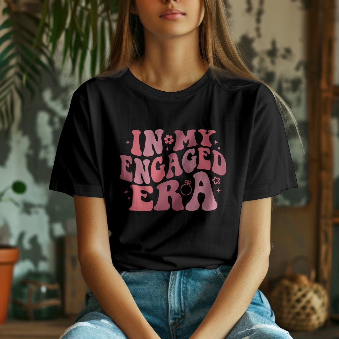 In My Engaged Era Unisex T - Shirt, Engagement Gift for New Wife, Future Bride Tee Shirt, Bachelorette Bride T - Shirt, Bridal Shower Tee Gift - Gifts Handmade