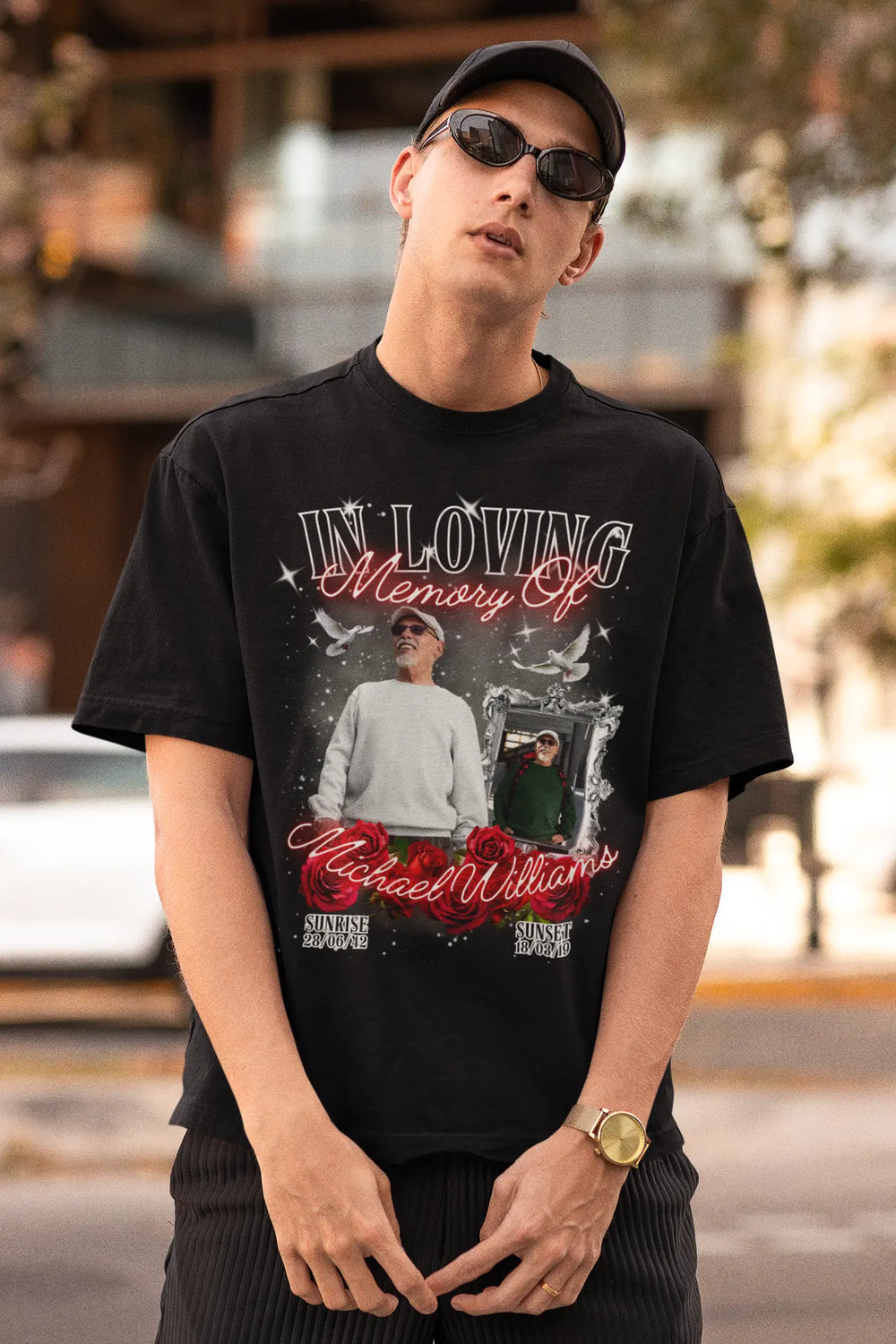 Personalised Doves Memorial Unisex T-Shirt Gifts Handmade