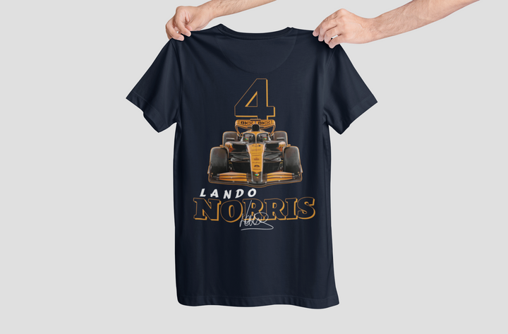 Black t-shirt with Formula 1 car design and &