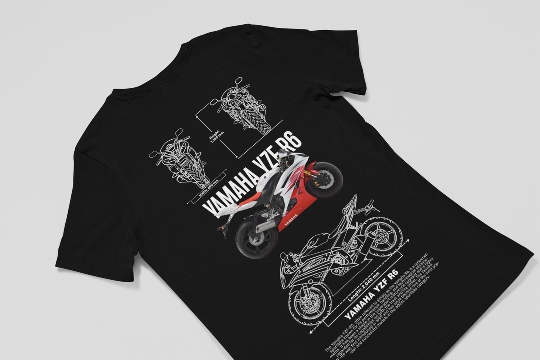 Black t-shirt with Ducati Streetfighter graphic design on a light gray background