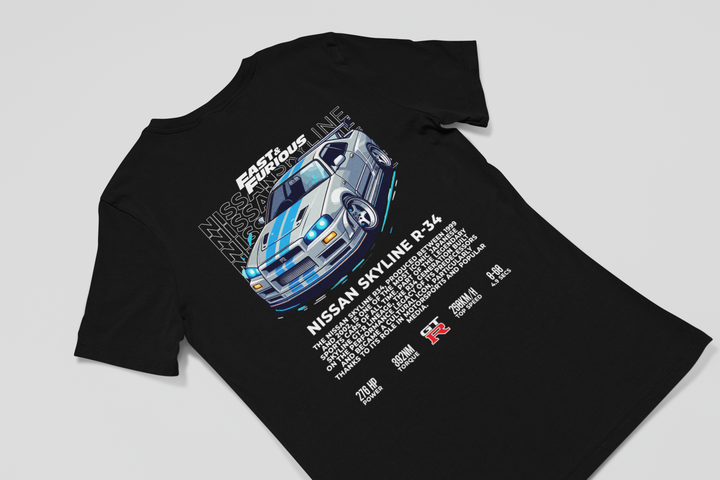 Nissan Skyline R34 Fast & Furious Unisex T-Shirt