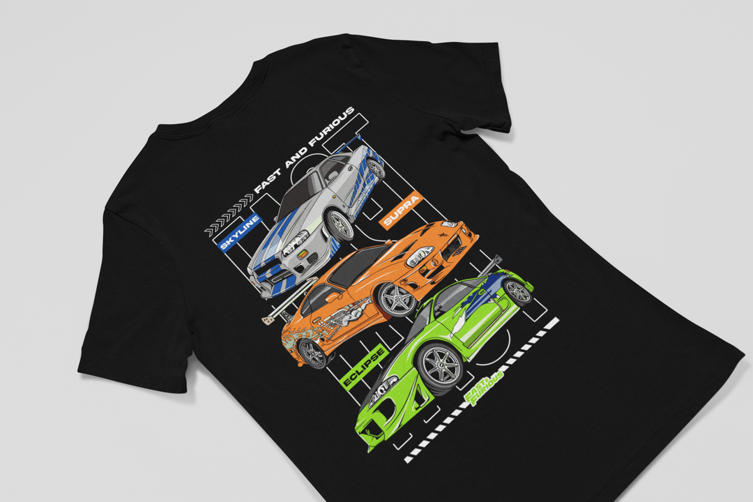 Fast And Furious - Skyline - Supra - Eclipse Unisex T-Shirt