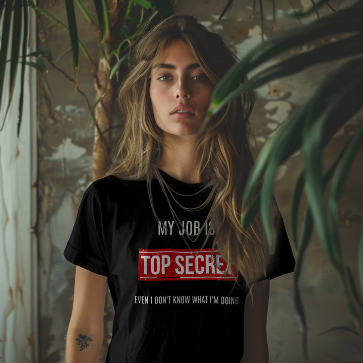 My Job Is Super Top Secret Unisex T - Shirt, Funny Quote T - Shirt, Funny Adult Humor Sarcastic Shirt, Even I Don't Know What I'm Doing T - Shirt - Gifts Handmade