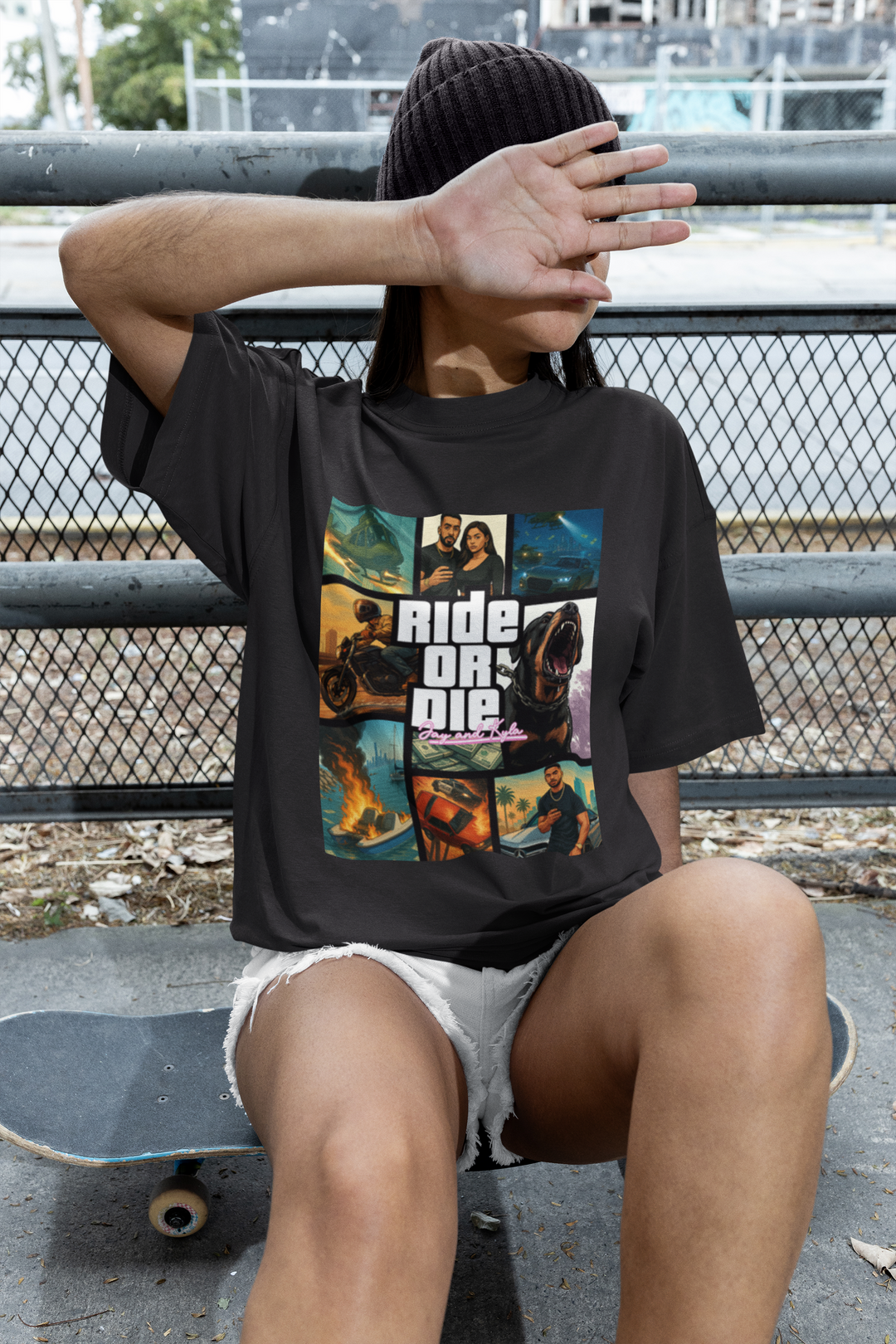 Personalised Vice Streets Collage T-Shirt