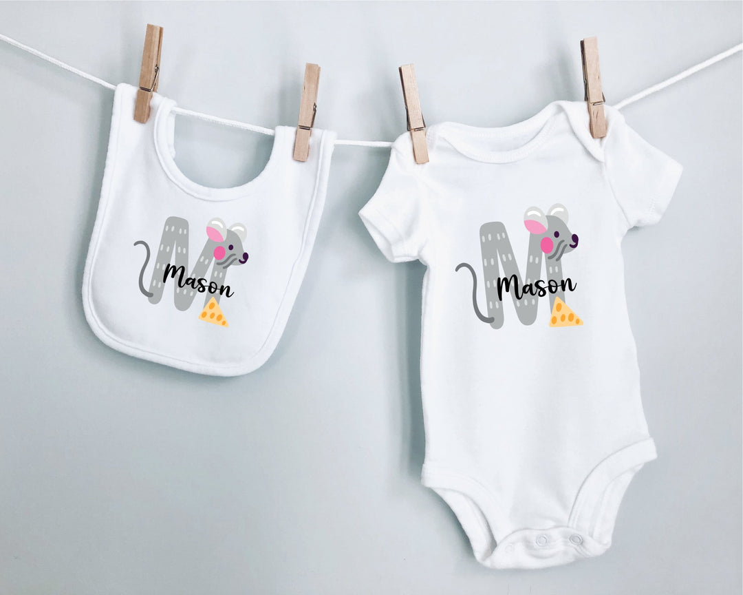 Personalised Animal Letter Baby Grow / Onesie - Gifts Handmade