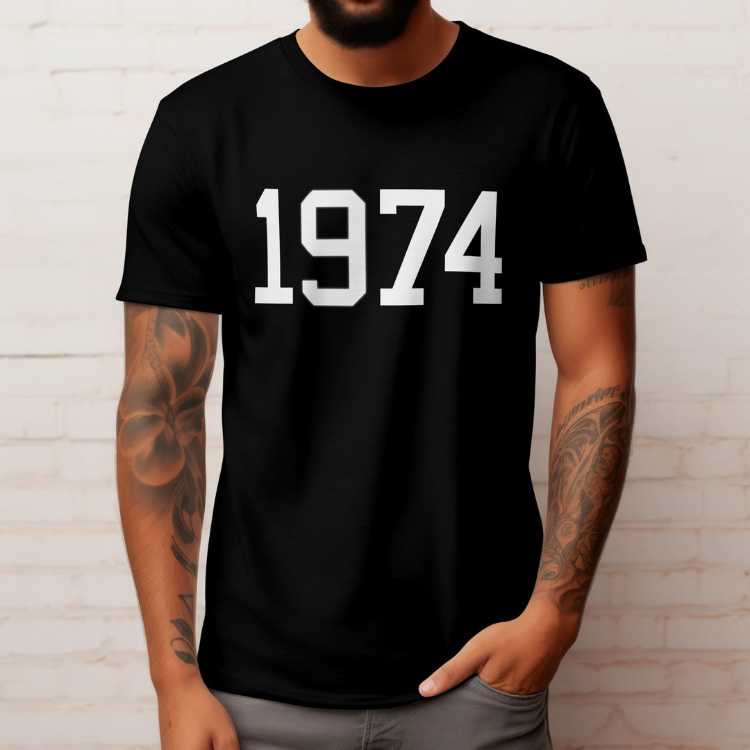 Personalised Birth Year Unisex T - Shirt - Varsity Font Birth Year T - Shirt - Custom Birth Year Shirt - Perfect Birthday Gift - Unisex Graphic Tee - Gifts Handmade