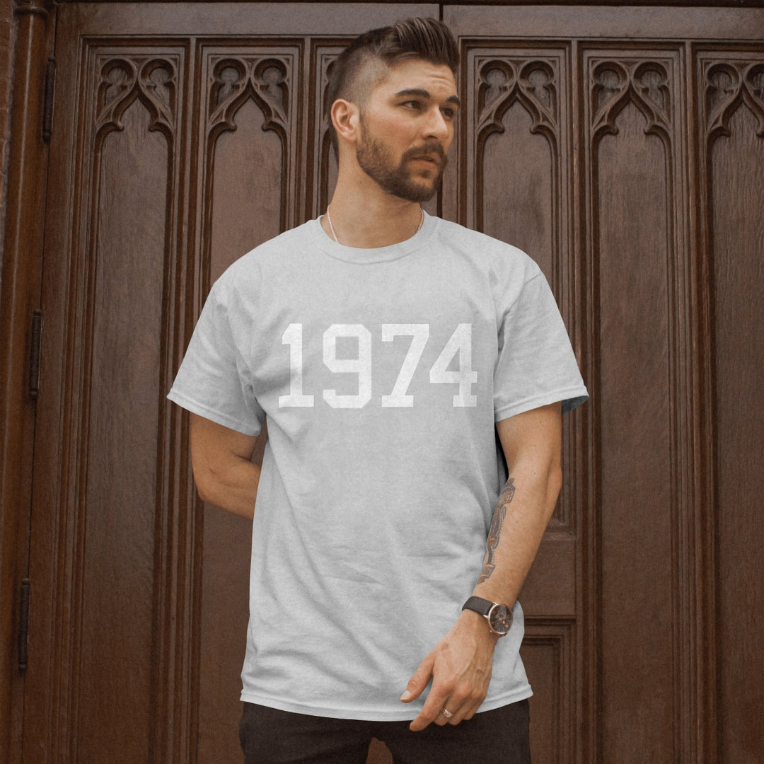 Personalised Birth Year Unisex T - Shirt - Varsity Font Birth Year T - Shirt - Custom Birth Year Shirt - Perfect Birthday Gift - Unisex Graphic Tee - Gifts Handmade