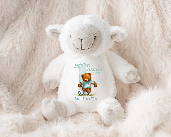 Personalised Blue First Father's Day Teddy - Gifts Handmade