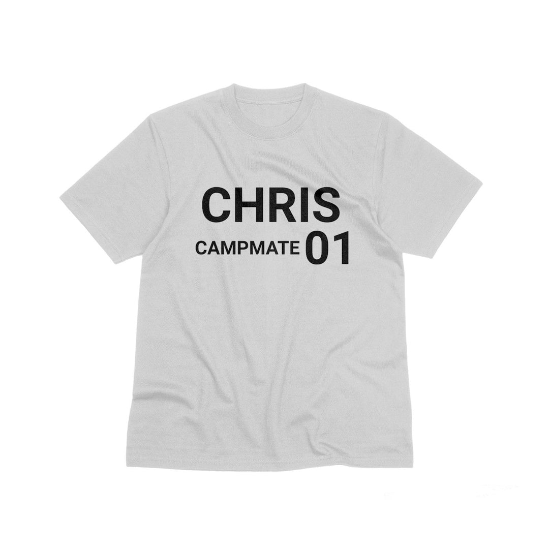 Personalised Campmate Unisex T - Shirt - Custom Name And Number T - Shirt - I'm A Celebrity Jungle Campmate T - Shirt - Personalised Campmate Gift - Gifts Handmade