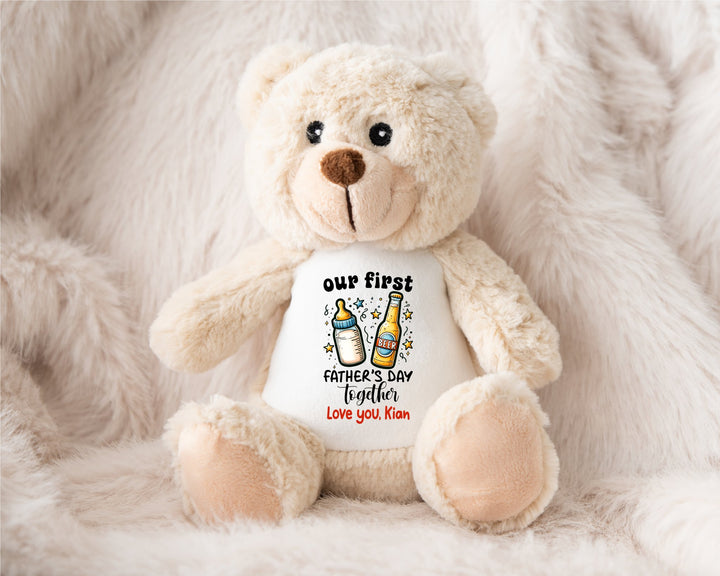 Personalised First Father's Day Cheers Teddy - Gifts Handmade