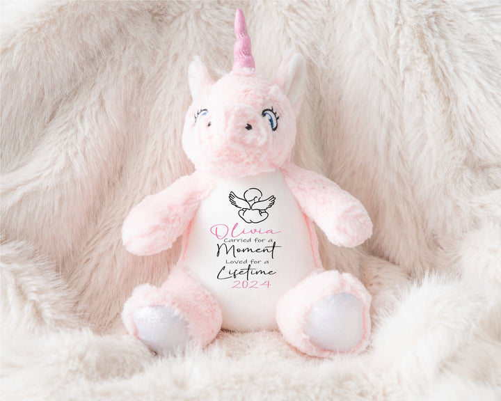 Personalised Pink Memorial Baby Angel Teddy - Gifts Handmade