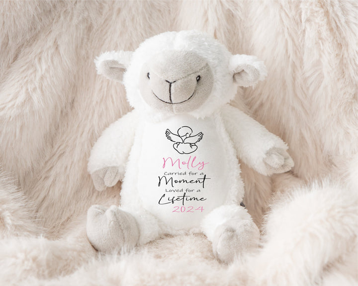 Personalised Pink Memorial Baby Angel Teddy - Gifts Handmade